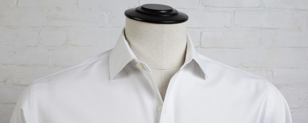 High Band China Mandarin Collar White 100% Cotton Dress Shirt Men Hidden  Placket