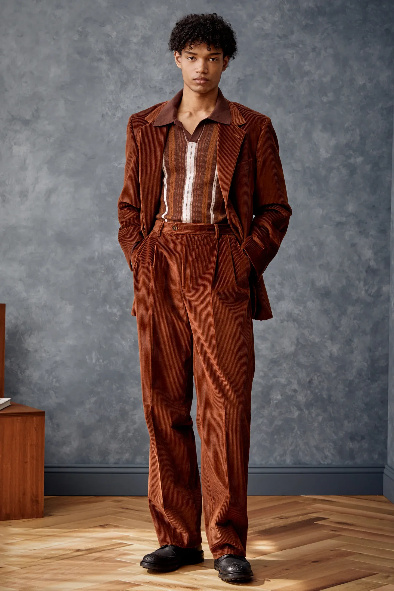 Italian Corduroy Madison Suit Pant in Spruce